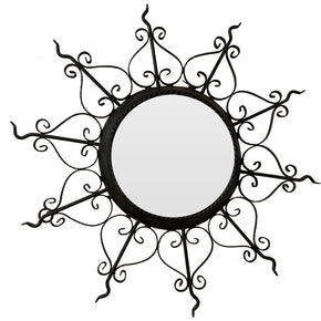 23" Round Metal Decorative Mirror